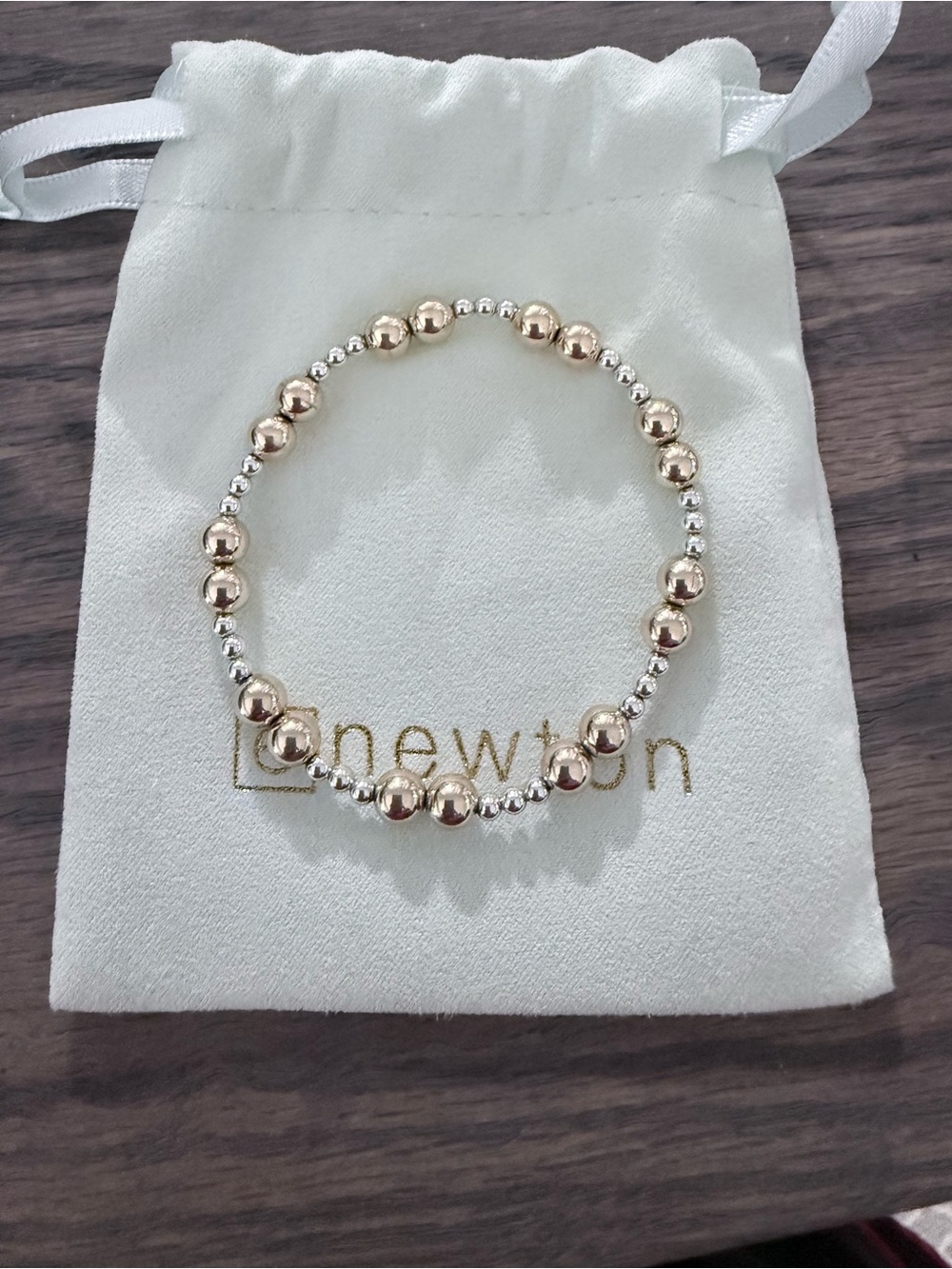 eNewton together mixed metal 6mm bracelet